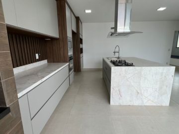 cozinha e area gourmet integradas